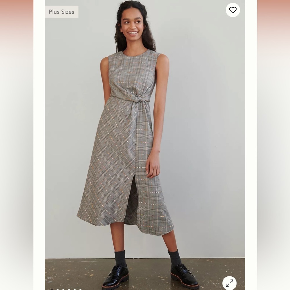 Anthropologie Maeve Reese Plaid Maxi Dress Size 14